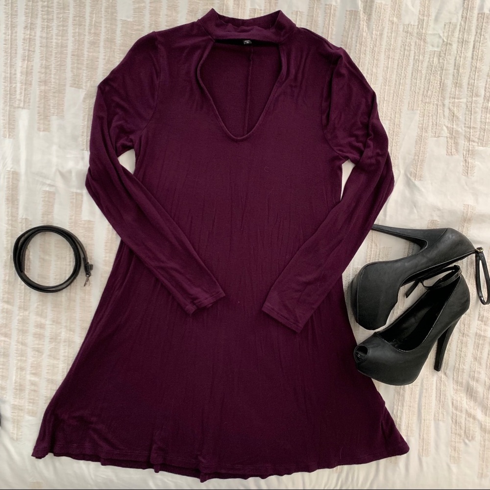 EXPRESS Plum Skater Dress